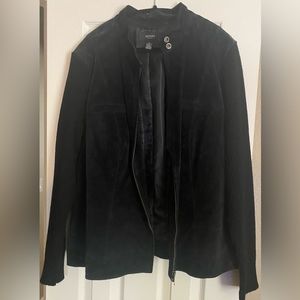 Alfani Genuine Leather Zip Front Moto Jacket Size 3X